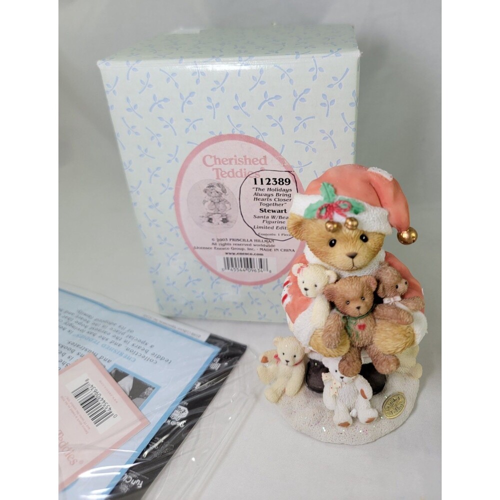 Cherished Teddies Santa STEWART 112389 "The Holidays Always Bring Hearts Closer"